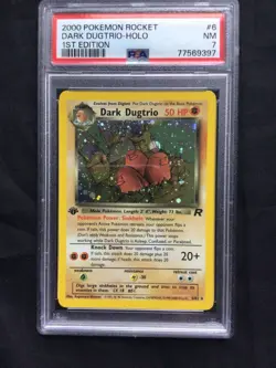 Pokemon Cards: 1st Edition Team Rocket Rare Holo: Dark Dugtrio 6/82: PSA 7 - Image 2