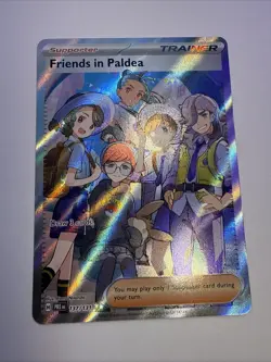 Pokemon TCG Trainer Friends In Paldea Ultra Rare Holo Card 137/131 Prismatic NM - Image 1