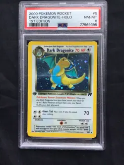 Pokemon Cards: 1st Edition Team Rocket Rare Holo: Dark Dragonite 5/82: PSA 8 - Image 2