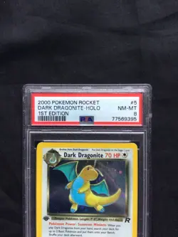 Pokemon Cards: 1st Edition Team Rocket Rare Holo: Dark Dragonite 5/82: PSA 8 - Image 3