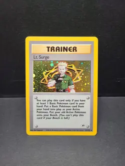 Lt. Surge Trainer 17/132 - Holo Pokemon Card - Gym Heroes - LP - Image 1