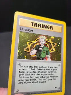 Lt. Surge Trainer 17/132 - Holo Pokemon Card - Gym Heroes - LP - Image 3