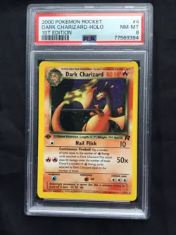 Pokemon Cards: 1st Edition Team Rocket Rare Holo: Dark Charizard 4/82: PSA 8 - Image 2