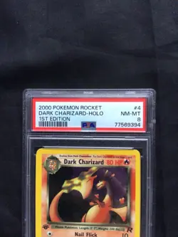Pokemon Cards: 1st Edition Team Rocket Rare Holo: Dark Charizard 4/82: PSA 8 - Image 3