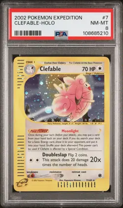 Clefable PSA 8 Expedition Holo E Series 2002 Pokemon Card Holo NEAR MINT LOW POP - Image 2