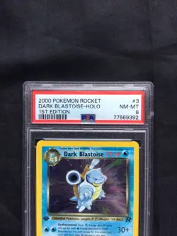 Pokemon Cards: 1st Edition Team Rocket Rare Holo: Dark Blastoise 3/82: PSA 8 - Image 3