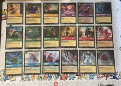 Disney Lorcana Super Rare Job Lot Of 15 Complete Sets 270 Super Rare Cards - Image 1