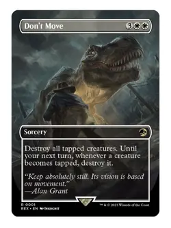 Don't Move Borderless MTG Universes Beyond Jurassic World Collection LP Rare - Image 1
