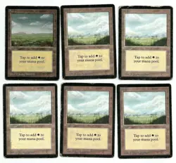 Old land Crads Alpha,Beta,UnlimitedU X6 MTG NOT MINT! - Image 1
