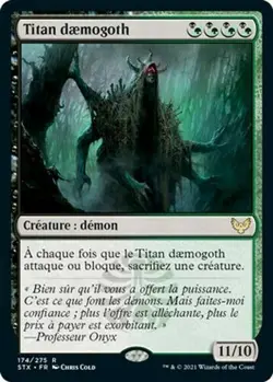 mtg magic daemogoth titan ENGLISH FRENCH titan daemogoth 2 available strixhaven - Image 1