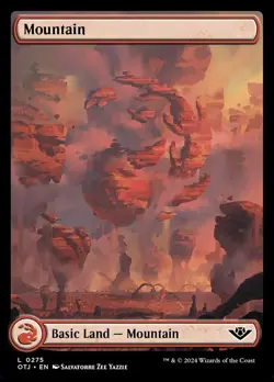 x4 Mountain (0275) - Foil L MTG Outlaws of Thunder Junction M/NM, English - Image 1
