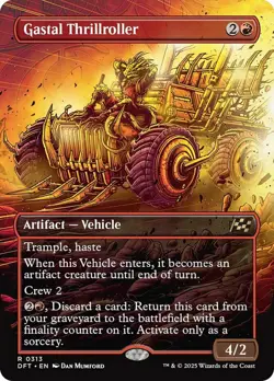 x1 Gastal Thrillroller - Foil - Borderless R MTG Aetherdrift M/NM, English - Image 1