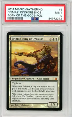 Brimaz King of Oreskos - Born of the Gods FOIL - MTG - PSA 9 (pop 1) - Offer!! - Image 1