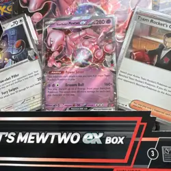 Destined Rivals Pokemon TCG Team Rockets Mewtwo EX Box Sealed In Hand - Image 3