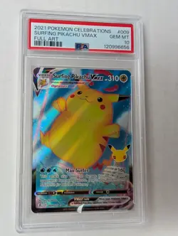Pokemon TCG - Surfing Pikachu VMAX 009/025 - Celebrations - PSA 10 - GEM MINT! - Image 2