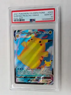 Pokemon TCG - Surfing Pikachu VMAX 009/025 - Celebrations - PSA 10 - GEM MINT! - Image 3
