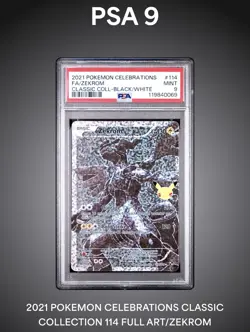 2021 POKEMON CELEBRATIONS CLASSIC COLLECTION 114 FULL ART/ZEKROM PSA 9 - Image 1