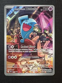 Pokemon TCG Team Rockets Wobbuffet 203 Destined Rivals Promo Near Mint Condition - Image 1