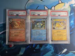 Pokemon Prismatic Set of 3 Promos PSA 10 Vaporeon, (9) Flareon, (9) Jolteon - Image 1