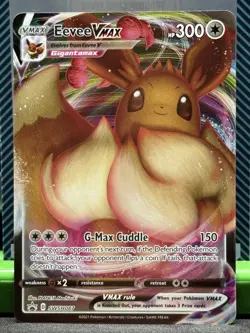 Pokemon TCG Eevee VMAX SWSH087 Black Star Promo Full Art Holo NM - Image 1