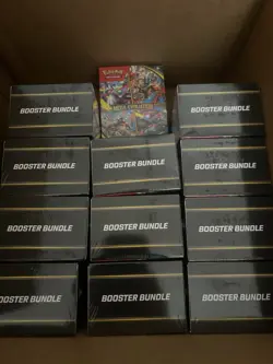 Lot Of 12 Pokemon Mega Evolution Booster Bundles Sealed On Hand - Image 1