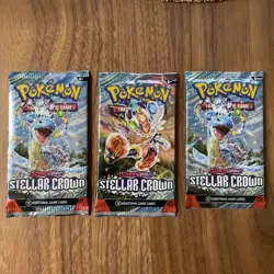 Pokemon TCG Stellar Crown Booster Pack Lot Of 3 Sealed - Image 3