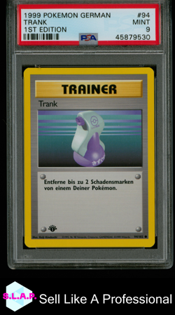 TRANK 1ST EDITION POKEMON GERMAN 1999 94 PSA 9 - Image 1