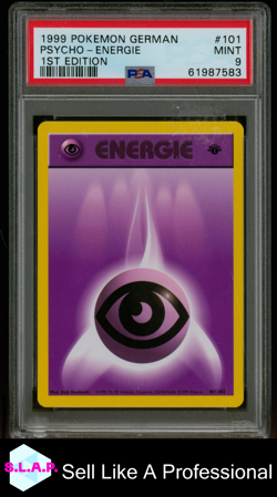 PSYCHO-ENERGIE 1ST EDITION POKEMON GERMAN 1999 101 PSA 9 - Image 1