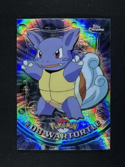 2000 Topps Chrome Pokemon TV Series 1 Spectra #08 Wartortle #8 - Image 1