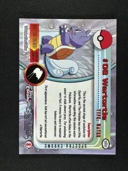 2000 Topps Chrome Pokemon TV Series 1 Spectra #08 Wartortle #8 - Image 2
