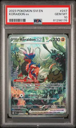 PSA 10 Koraidon ex 247/198 Special Illustration Rare Pokemon Scarlet Violet Gem - Image 1