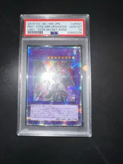 YU GI OH PSA 10 RED-EYES DARK DRAGOON LGB1-JP001 20TH SECRET RARE JAPANESE 2019 - Image 5