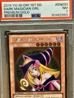 2014 Dark Magician Girl 1st Edition Premium Gold NM Yu-Gi-Oh! PSA 7 - Image 5