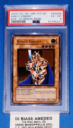 YU GI OH PSA 6 KING’S KNIGHT EEN-EN006 1st FIRST EDITION ULTIMATE RARE ENGLISH - Image 1