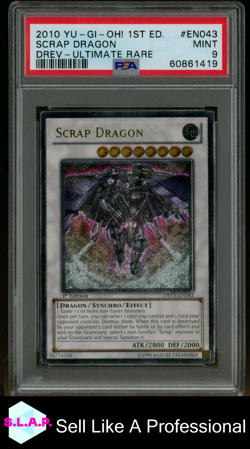 SCRAP DRAGON DREV-ULTIMATE RARE YU-GI-OH! DUELIST REVOLUTION 2010 EN043 PSA 9 - Image 1