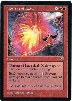 (2X) Torrent of Lava Mirage Rare - MTG Magic the Gathering Card - Image 2