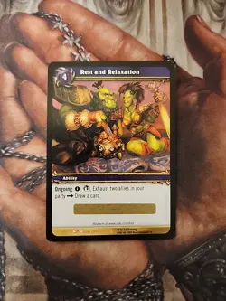 World of Warcraft TCG Rest and Relaxation RARE UNUSED Loot Card *Unscratched* - Image 1
