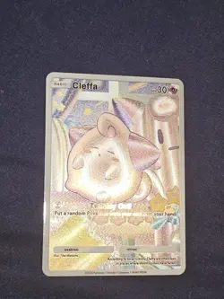 Cleffa Promo A Pokemon TCG Pocket Textured Fanart Card - Image 1