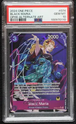 2024 One Piece Card Game: Two Legends OP08 Black Maria (Alt Art) PSA 10 GEM MT - Image 1