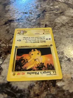 Pokemon TCG Gym Challenge Lt. Surge's Pikachu Card 84/132 1st Edition - Image 5