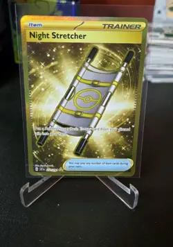Pokemon TCG Night Stretcher Gold Card 251/191 Surging Sparks Secret Hyper Rare - Image 1