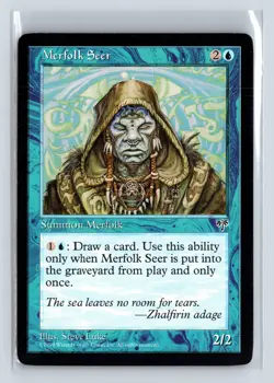 MERFOLK SEER - MTG Magic the Gathering Card - Mirage - Common - Image 1