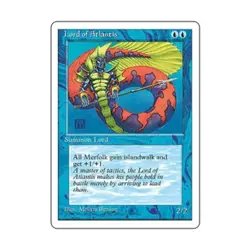 WOTC MtG 4th Ed Lord of Atlantis (R) EX - Image 1