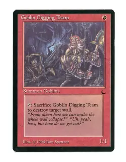 Goblin Digging Team - MTG Magic the Gathering - The Dark NM 1994 Vintage - Image 1