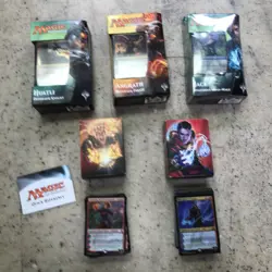Lot Of 3 Sealed MTG Decks & 2 Open Ixalan Huatli - Planeswalker Angrath Jace Ral - Image 1