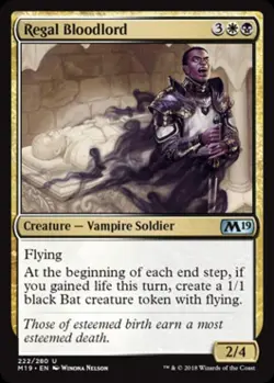 Regal Bloodlord - Light Play MTG Magic 2019 Core Set - Image 1