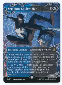 Symbiote Spider-Man #0217 MTG Marvel's Spider-Man Magic The Gathering - Image 1
