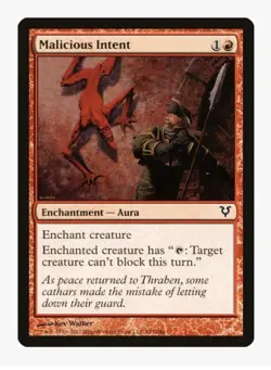 Malicious Intent | Avacyn Restored AVR | Enchantment Aura | MTG Magic Card | LP - Image 1