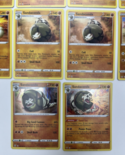 Pokemon Tcg Lot of 10 Silicobra, Sandaconda Reverse Holo Common basic - Image 4