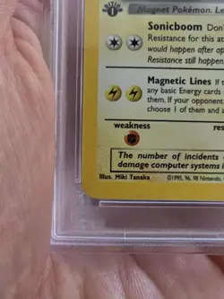 2000 POKEMON ROCKET 1ST ED #11 DARK MAGNETON-HOLO PSA 7 - Image 5